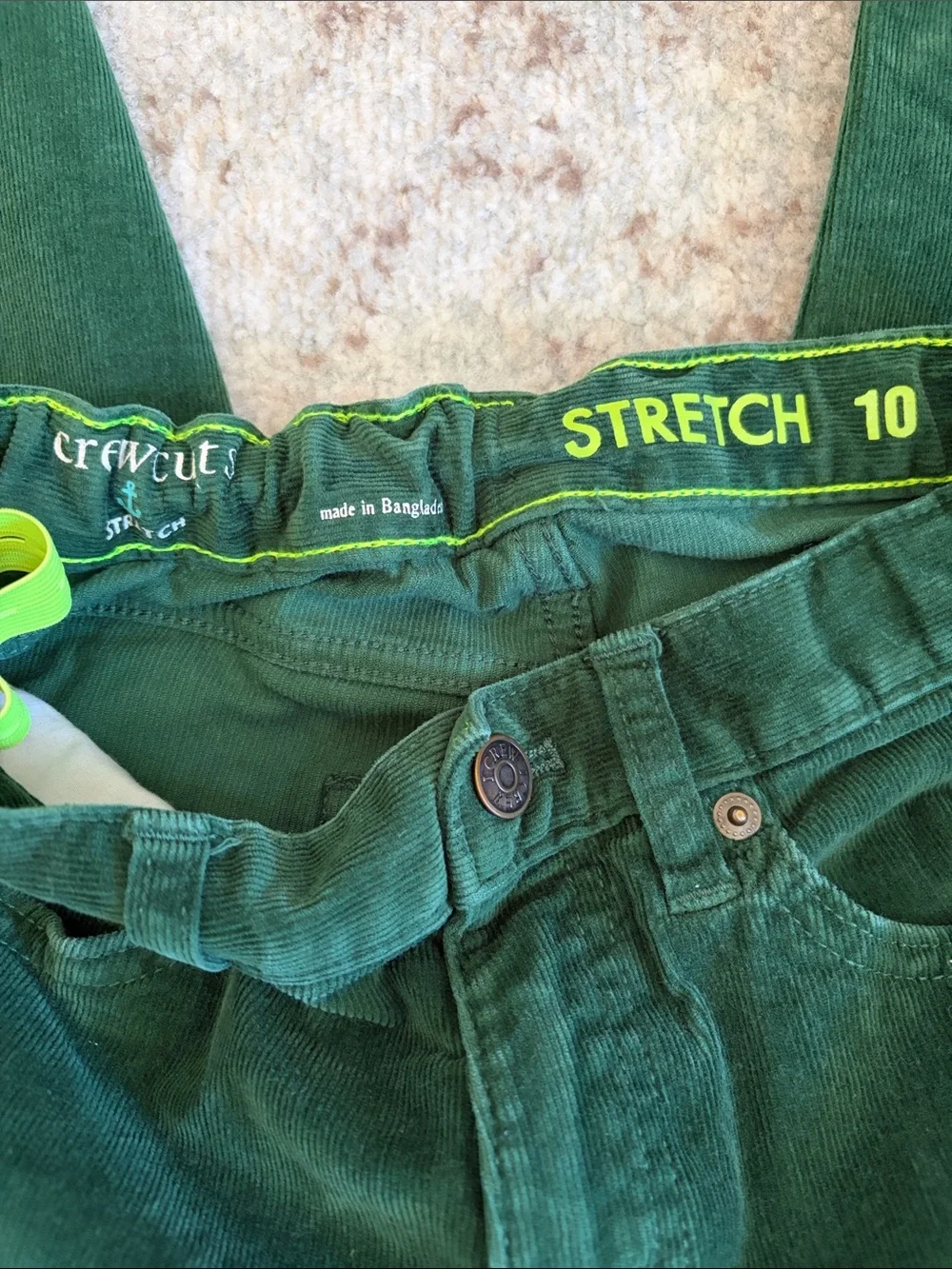 Crewcuts Forest Green Corduroy Pants